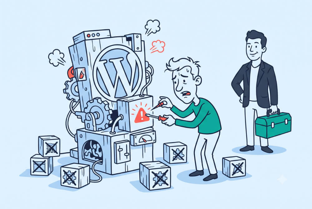 Naprawa WordPress — najczęstsze problemy i kiedy wezwać specjalistę